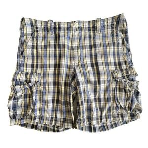 90s VTG Polo Jeans Company Plaid Cargo Shorts Shorts‎ Size 40 Colorful RL Lauren